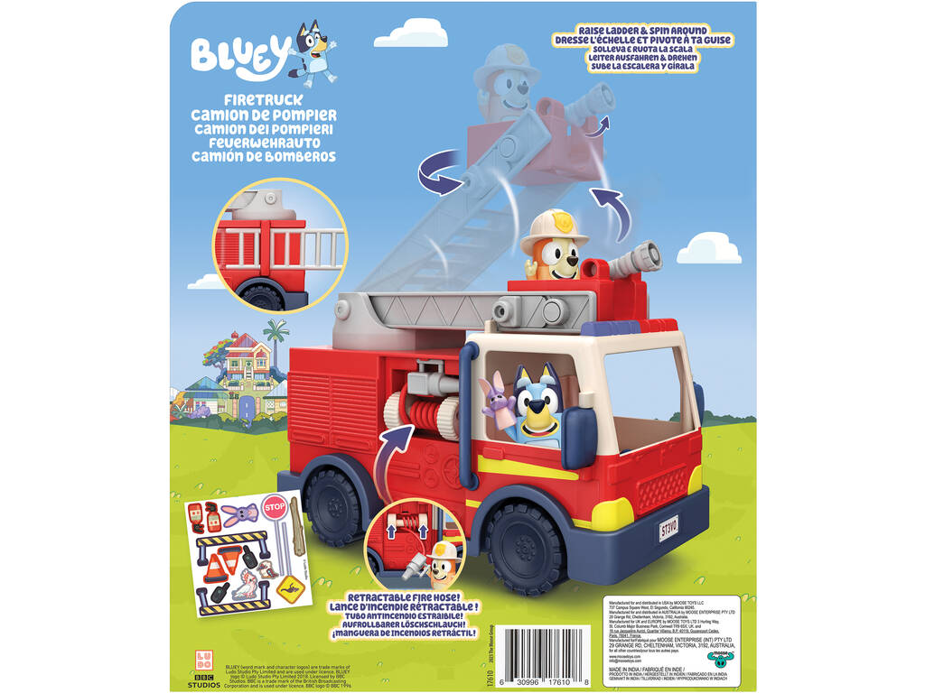 Bluey Camião dos Bombeiros com Figuras e Acessórios