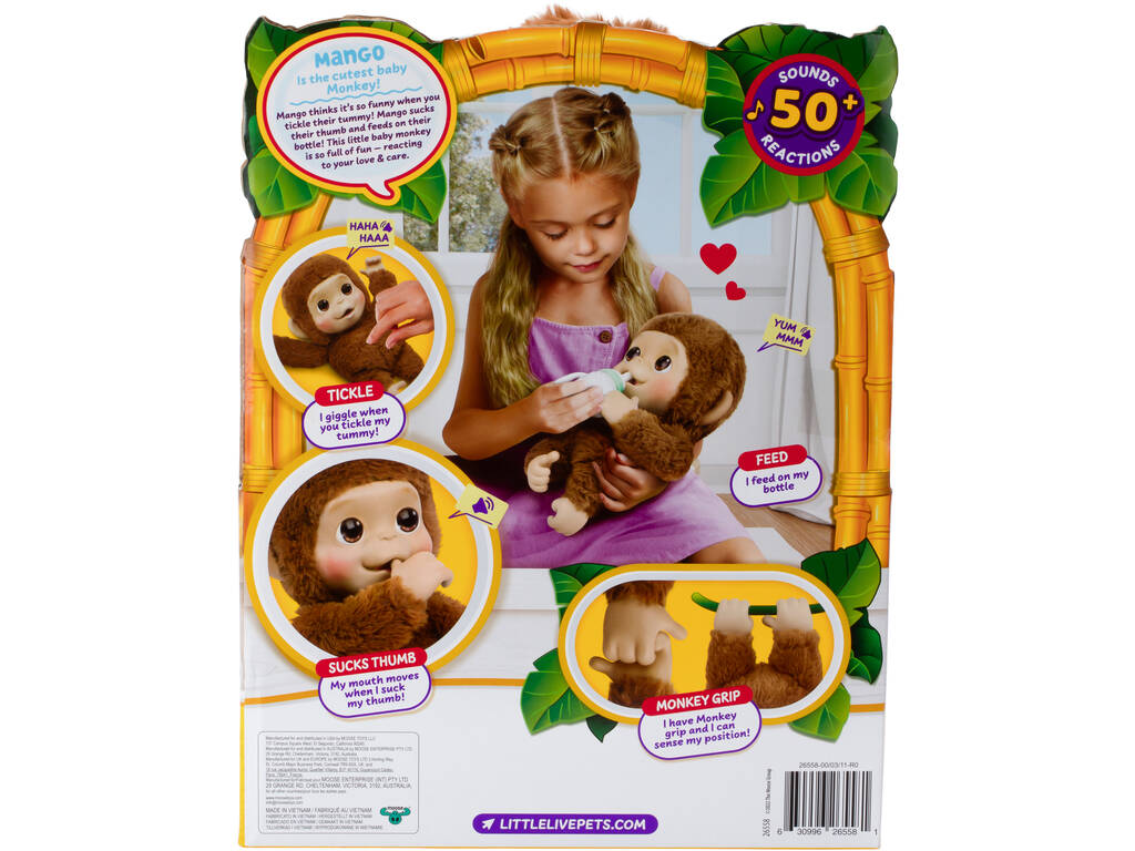 Little Live Pets Animale domestico interattivo My Baby Monkey Mango
