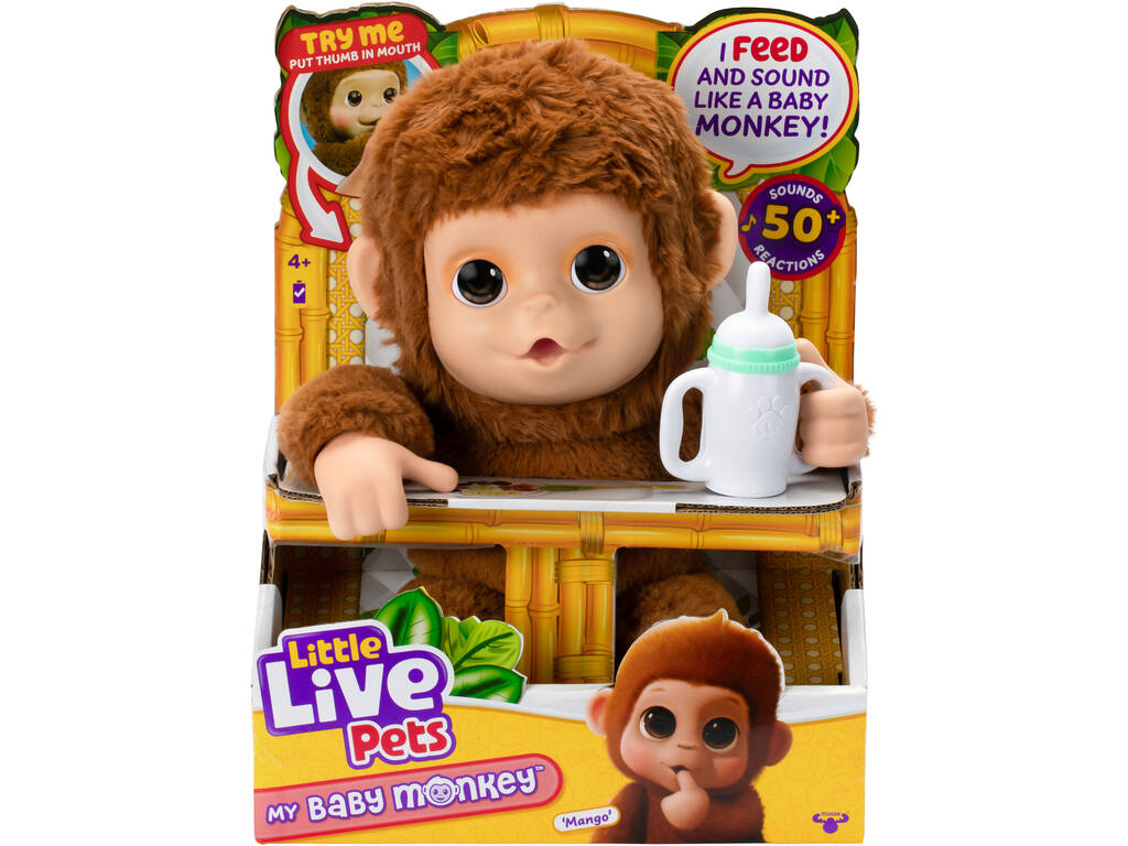 Little Live Pets Animale domestico interattivo My Baby Monkey Mango