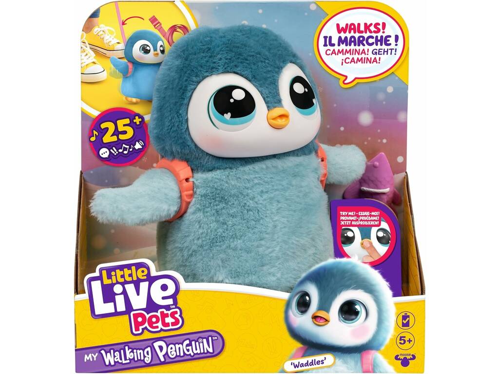 Little Live Pets My Walking Penguin Waddles con Sonidos