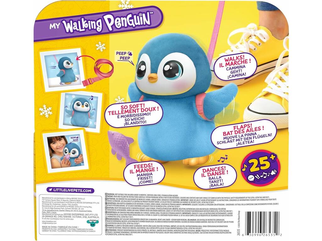 Little Live Pets My Walking Penguin Waddles con Sonidos