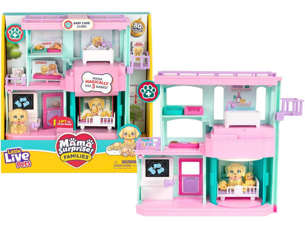 Little Live Pets Mama Surprise Families Clínica para Bebés Cãezinhos