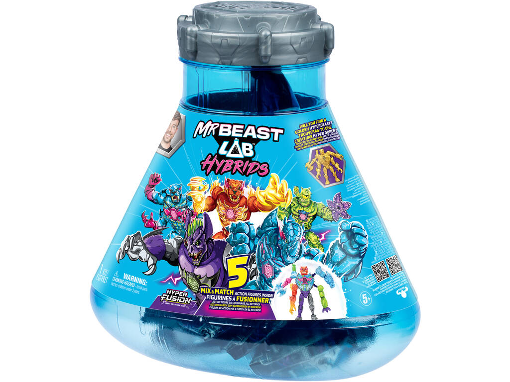 Mr Beast LAB Hybrids Pack 5 Figuras de Ação Surpresa