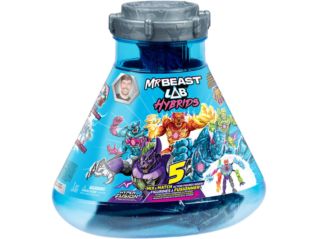 Mr Beast LAB Hybrids Pack 5 Figuras de Ação Surpresa