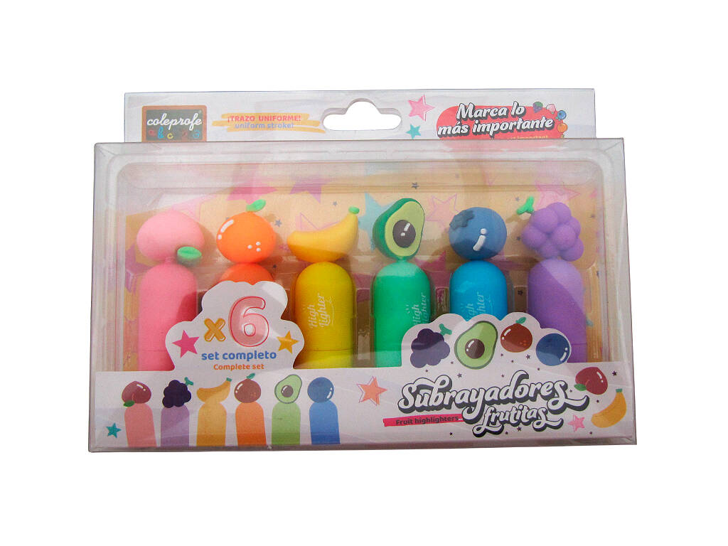 Set di 6 evidenziatori Frutta