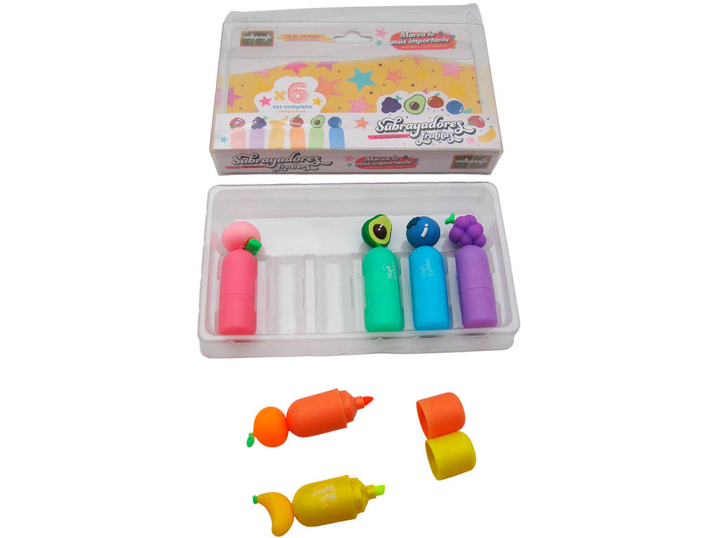 Set di 6 evidenziatori Frutta