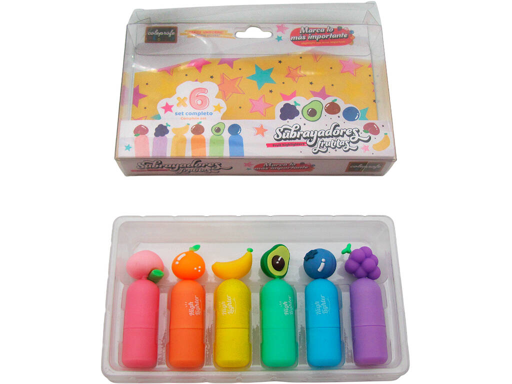 Set di 6 evidenziatori Frutta