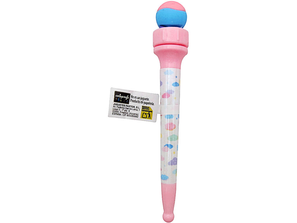 Caneta Azul com Bola Giratória de 15,5 cm