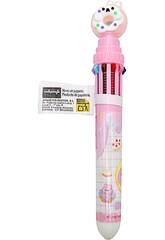 Penna a sfera 10 colori con ciambella girevole da 16 cm