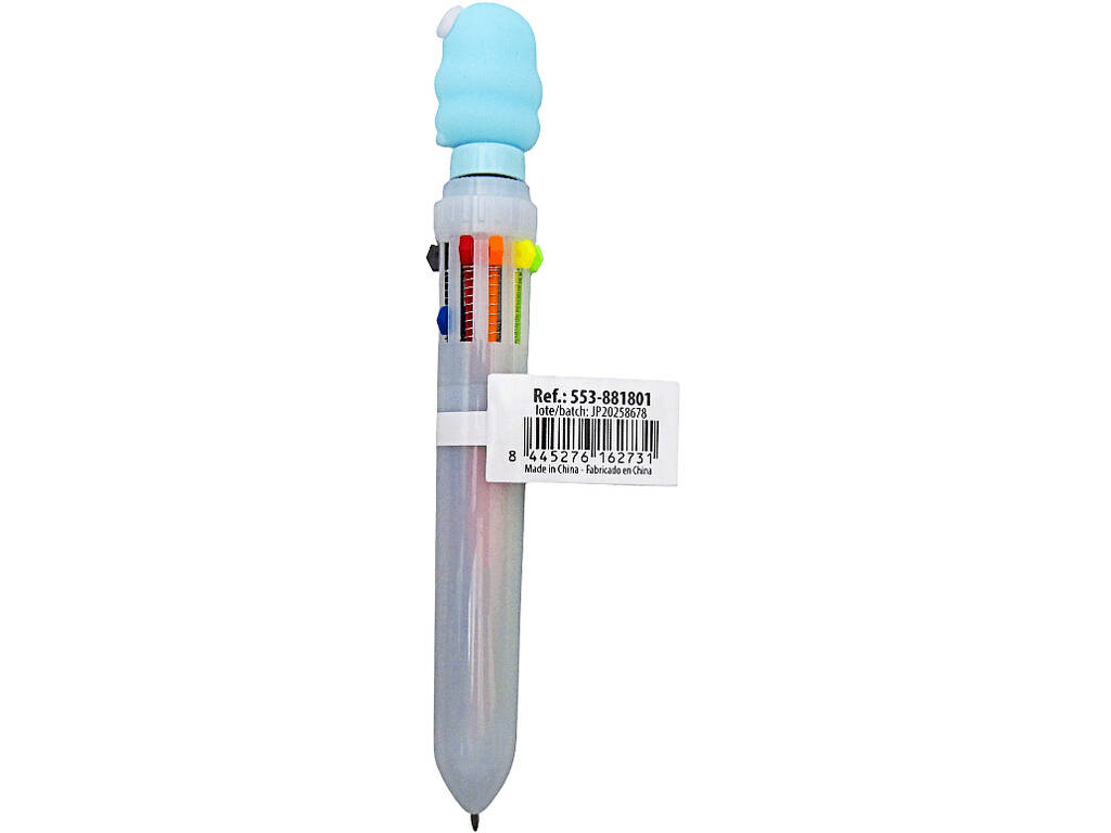 Penna a sfera 10 colori con sirena girevole da 16 cm