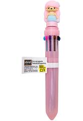 Stylo à bille 10 couleurs avec sirène rotative de 16 cm