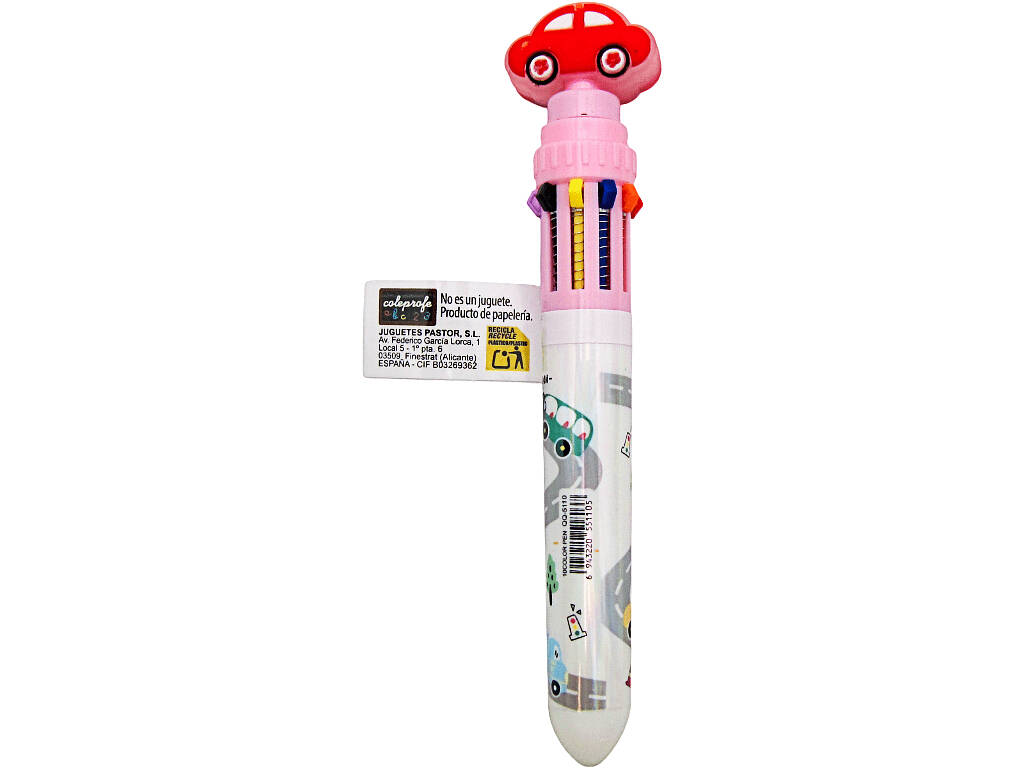 Penna a sfera 10 colori con auto girevole da 15 cm