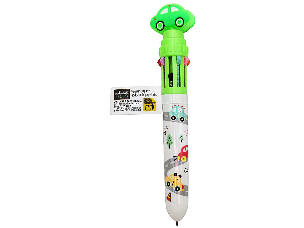 Penna a sfera 10 colori con auto girevole da 15 cm