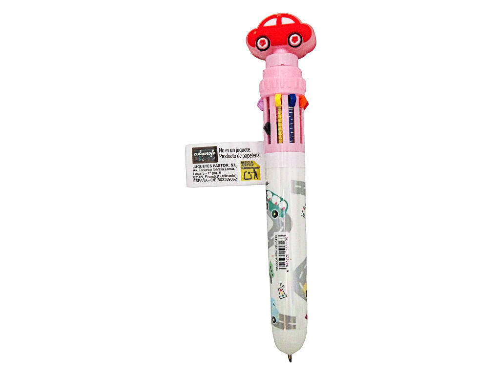 Penna a sfera 10 colori con auto girevole da 15 cm