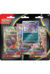 imagen Pokémon TCG Megaevoluzione Fuochi Fantasma Blister con 3 buste e carta promozionale