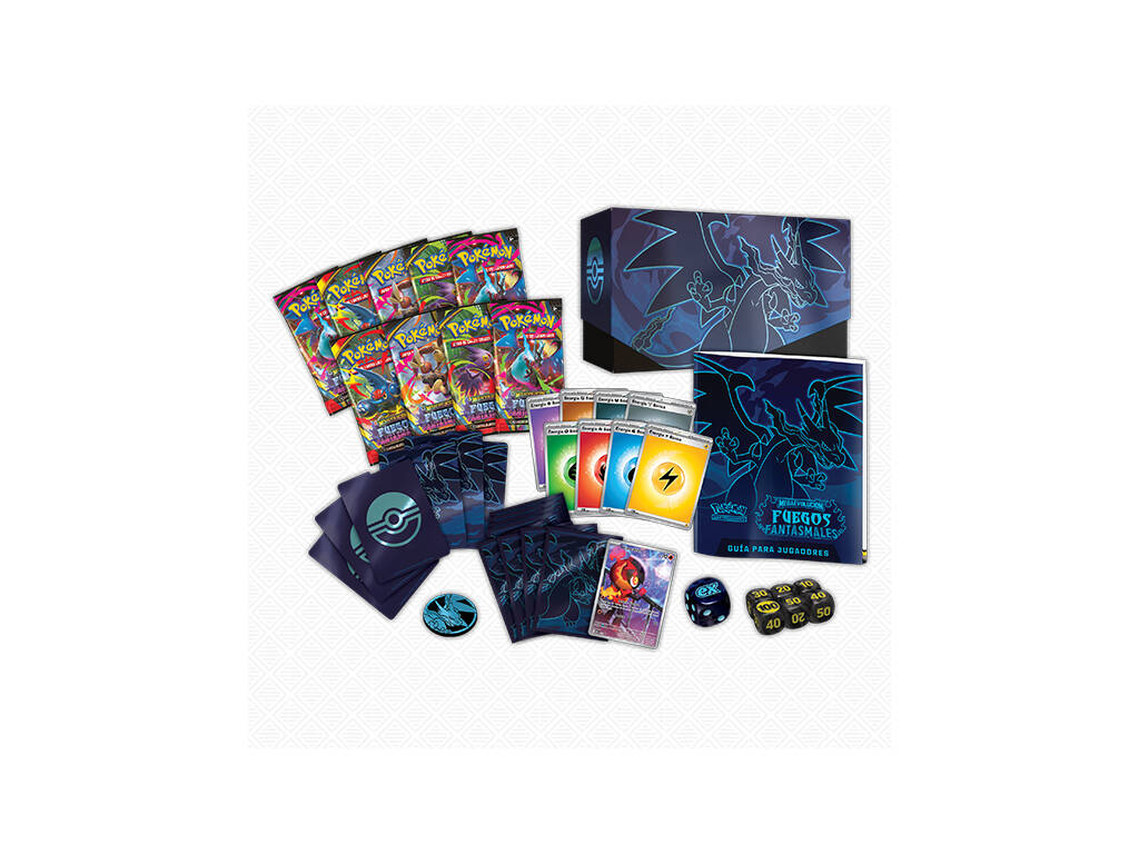 Pokémon TCG Megaevolución Caja Entrenador Elite Fuegos Fantasmales