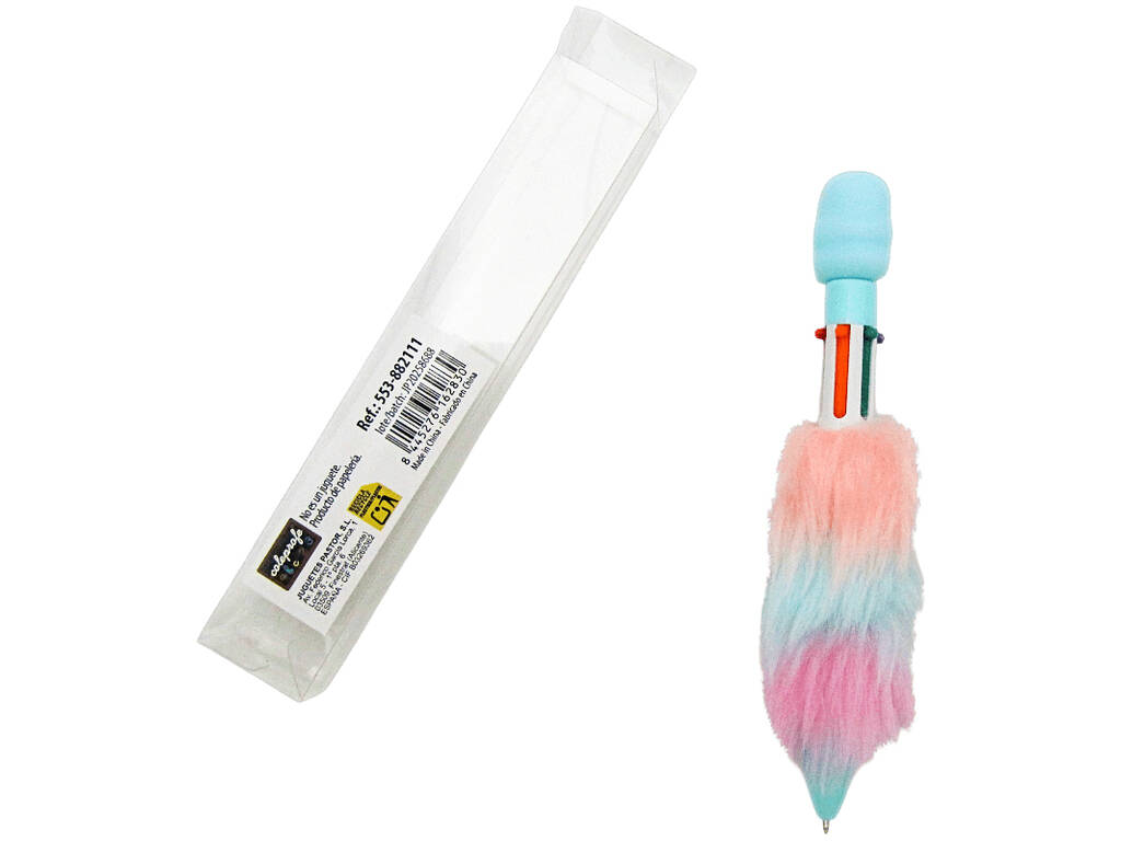 Penna a sfera 6 colori con sirena e peluche di 16,5 cm
