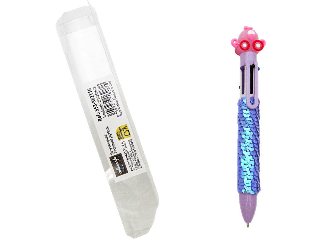 Penna a sfera 6 colori con carrozza da 16 cm