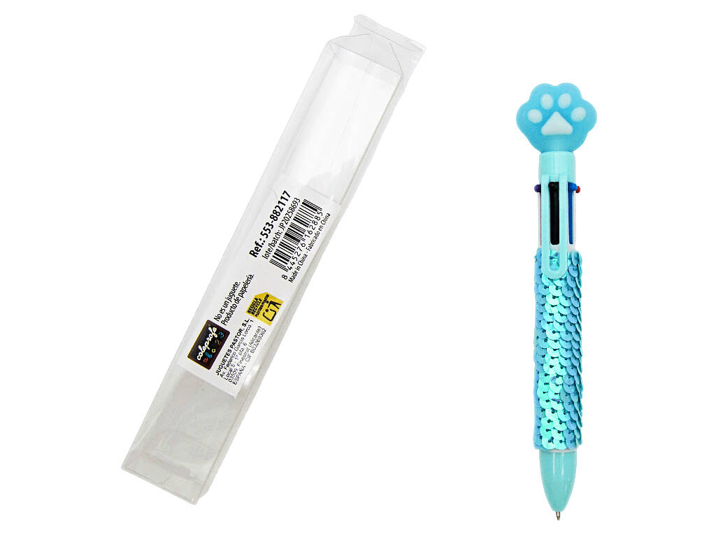 Penna a sfera 6 colori con impronta di 16,5 cm