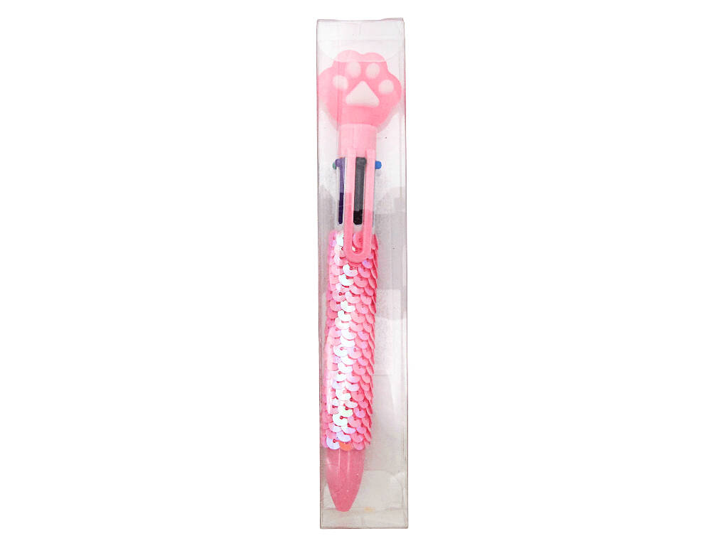 Penna a sfera 6 colori con impronta di 16,5 cm