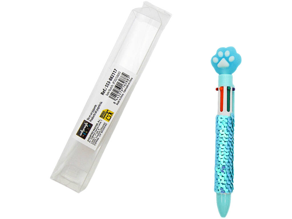 Penna a sfera 6 colori con impronta di 16,5 cm