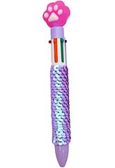 Stylo à bille 6 couleurs avec 16,5 cm d'impression