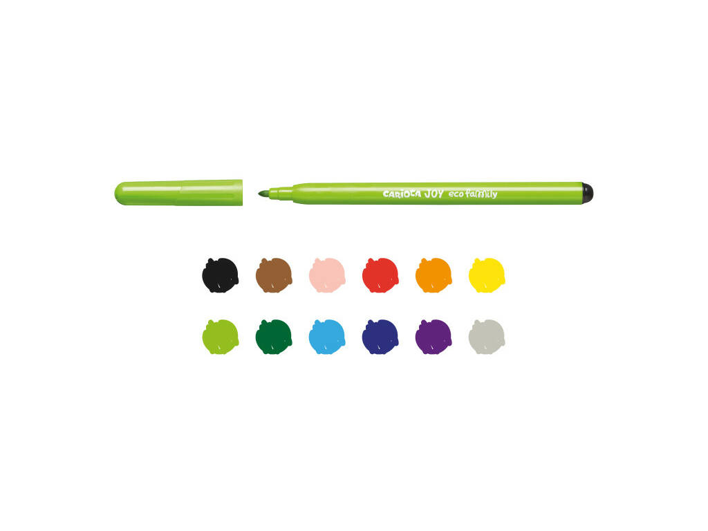 Carioca Joy Eco Family Pack con 12 pennarelli super lavabili