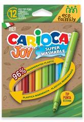 Carioca Joy Eco Family Pack com 12 Marcadores Super Laváveis