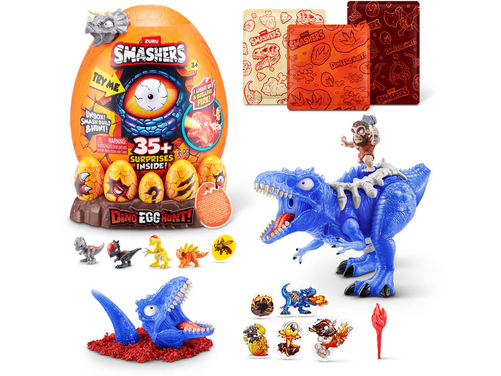 Smashers Uovo a sorpresa di dinosauro con 36 pezzi