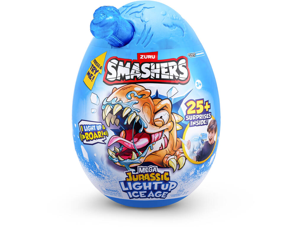 Smashers Uovo a sorpresa Dino Ice Age Light Up S1 Mega Egg