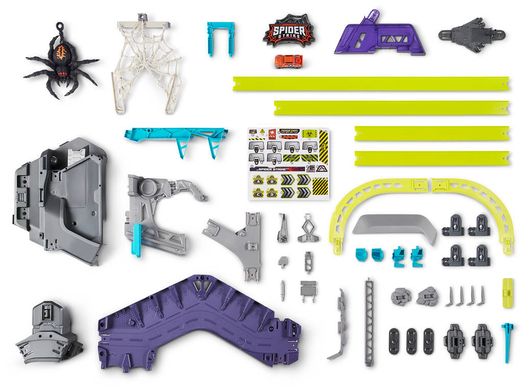 Zuru Metal Machines Pista Spider Strike con veicolo