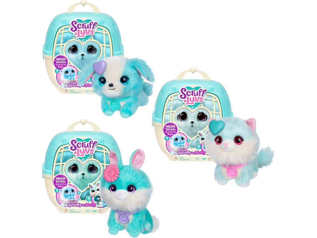 Scruff a Luvs Peluche Surprise Bleue
