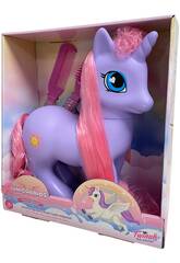 Licorne violette de 25 cm avec accessoires