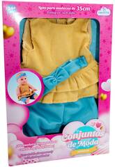 Set di moda per bambola giallo e blu