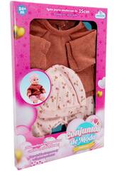 Set di moda per bambola marrone e rosa