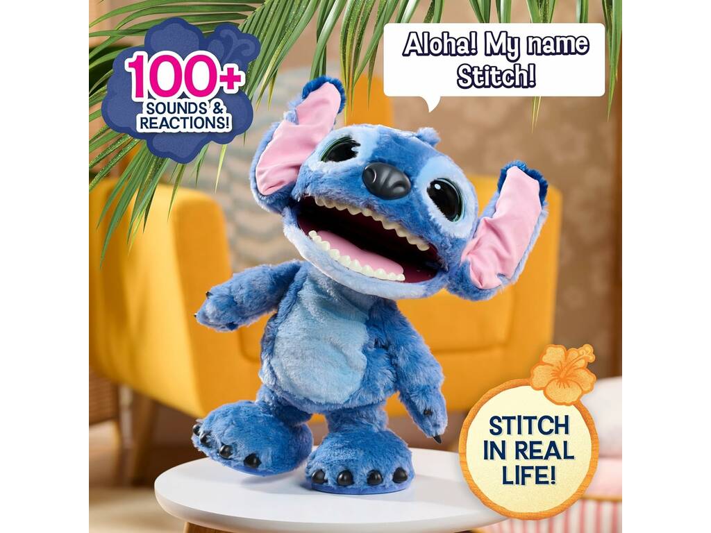 Disney Stitch Bambola interattiva Stitch con oltre 100 suoni e reazioni, 43 cm