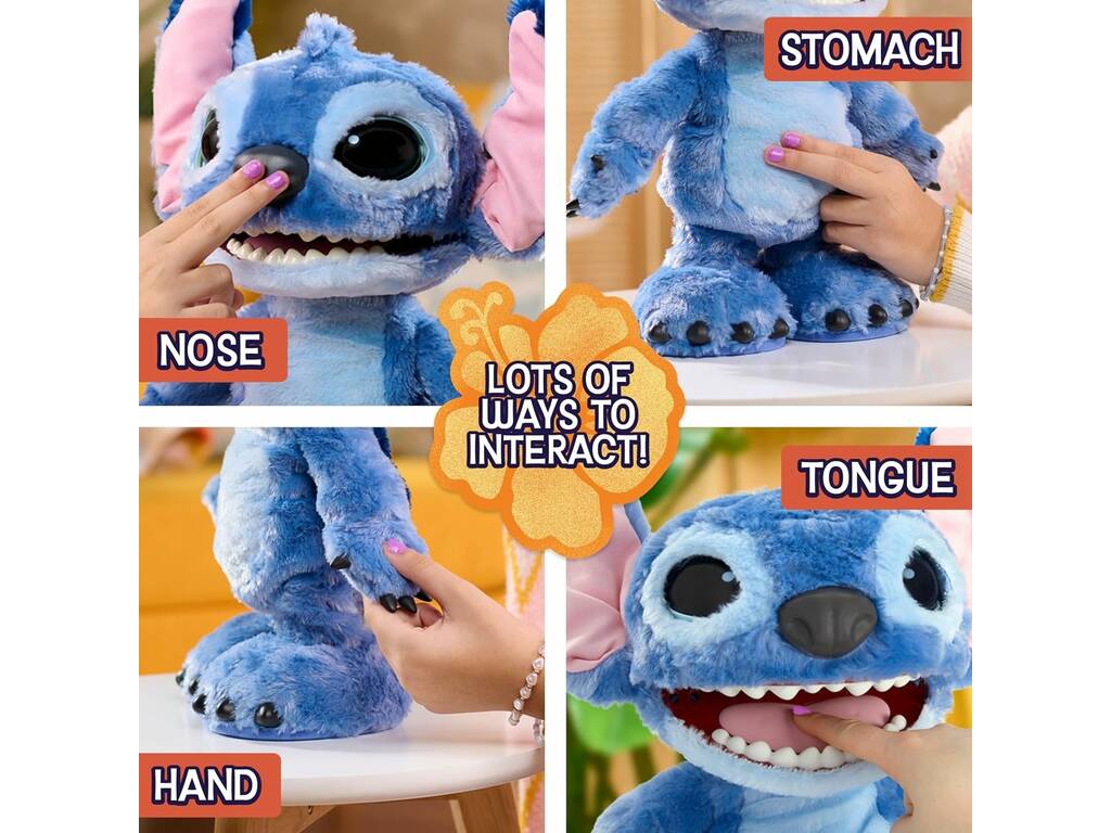 Disney Stitch Bambola interattiva Stitch con oltre 100 suoni e reazioni, 43 cm