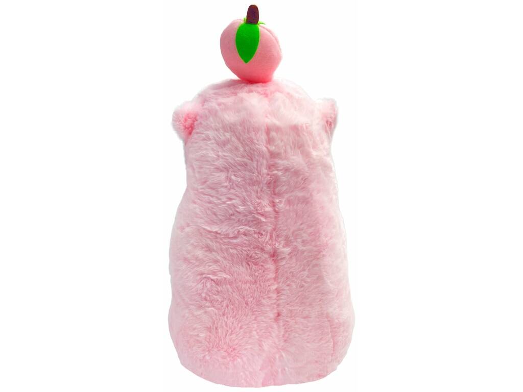 Peluche Capibara Rosa con Frutta da 33 cm