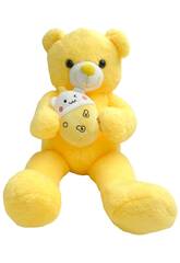 Peluche Urso Amarelo com Copo de 60 cm