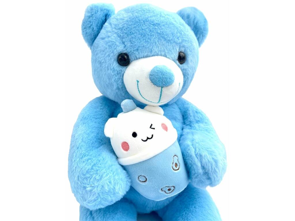Peluche Orso Blu con Bicchiere da 60 cm