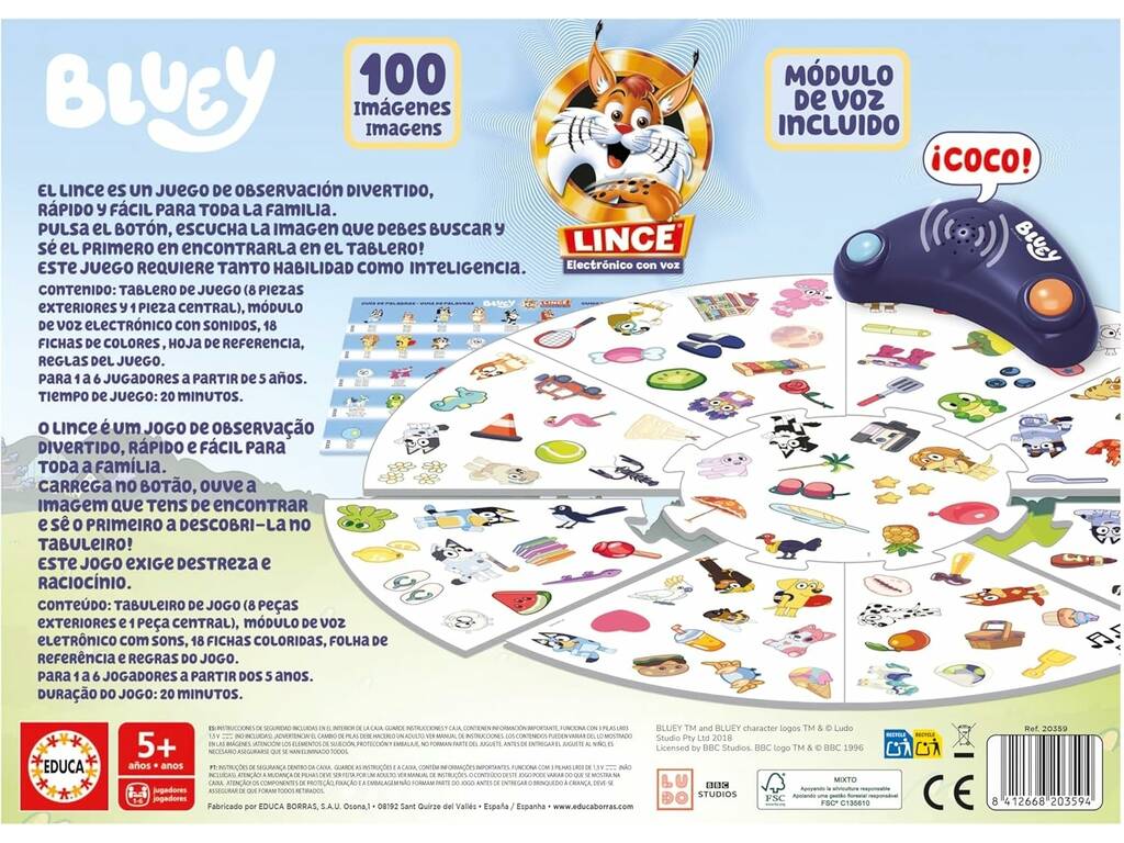Lince Electrónico Bluey con Módulo de Voz
