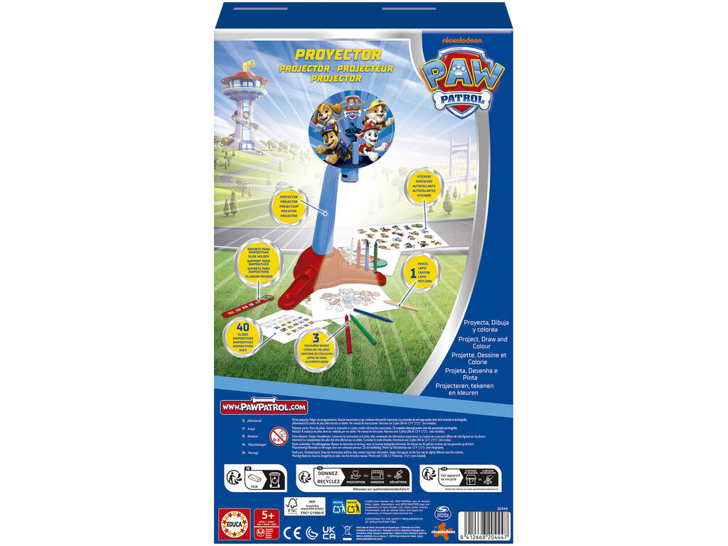 Patrulla Canina Proyector Dibuja y Colorea