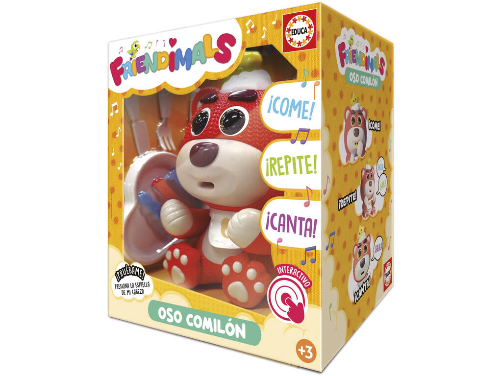 Friendimals Figura Interactiva Oso Comilón con Luz y Sonidos