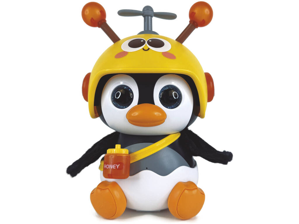 Friendimals Figura Interactiva Pingüino Aviador con Luz y Sonidos
