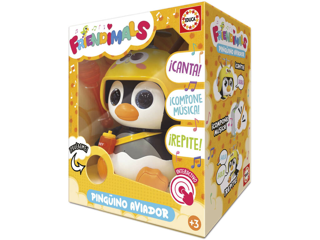 Friendimals Figura Interactiva Pingüino Aviador con Luz y Sonidos