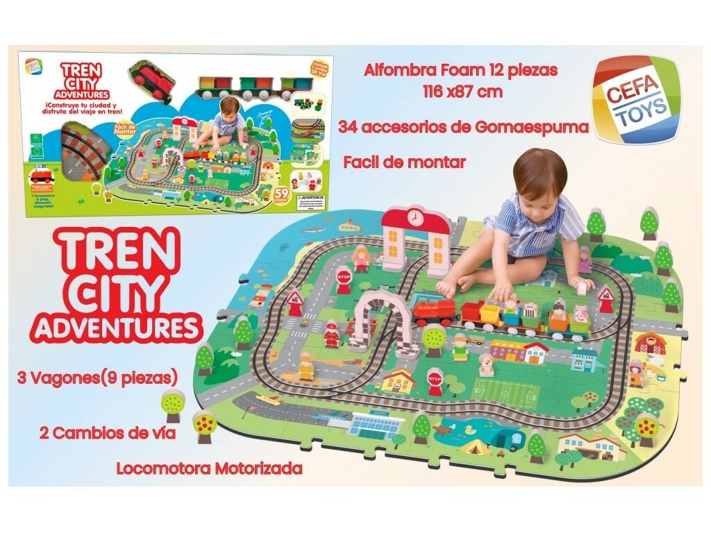 Tren City Adventures de 60 Piezas