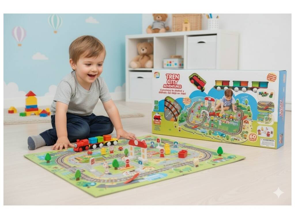 Tren City Adventures de 60 Piezas