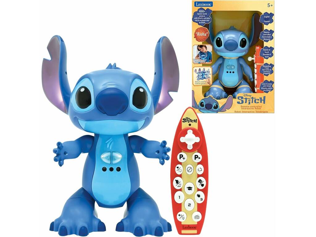 Disney Stitch Rotbot Interactivo Teledirigido Bilingüe de 26 cm