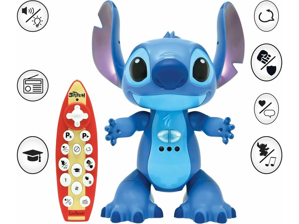 Disney Stitch Rotbot Interactivo Teledirigido Bilingüe de 26 cm