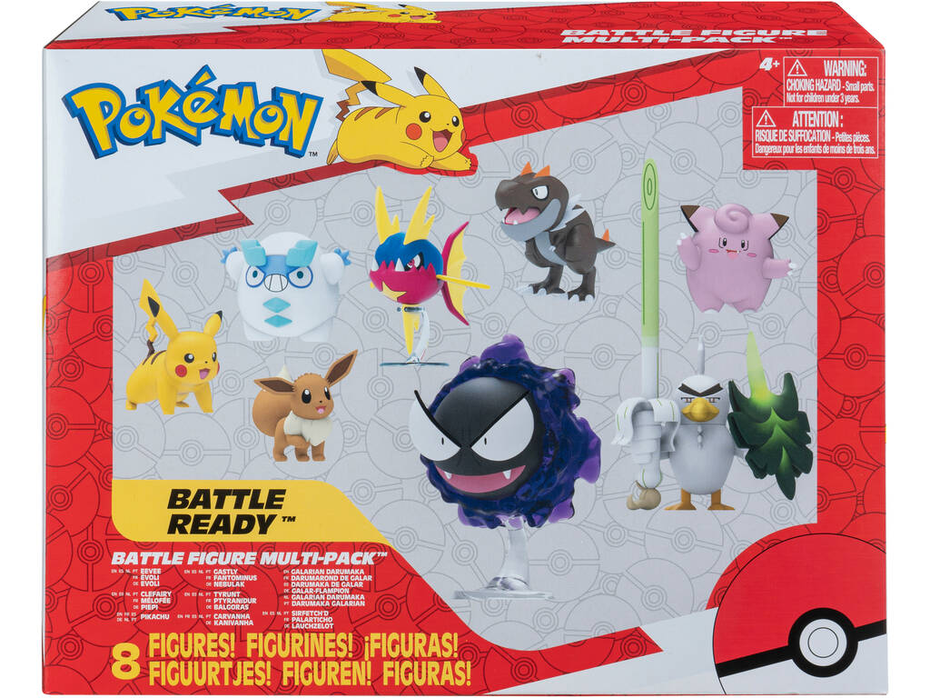 Pokémon Battle Ready Multipack com 8 Figuras